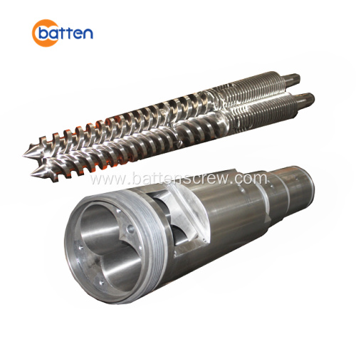 45/100 pvc profile Conical Twin screw and barrel